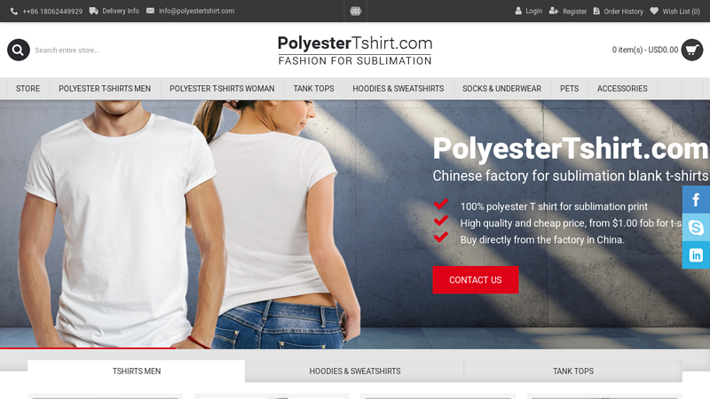 100% Polyester Sublimation T-Shirts