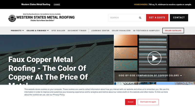 12 Standard Copper Colors For Metal Roofing & Wall Panels