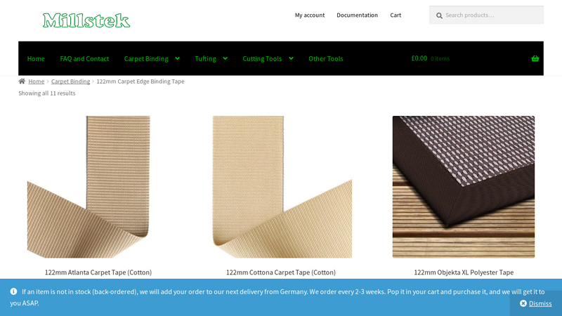 122mm Carpet Edge Binding Tape