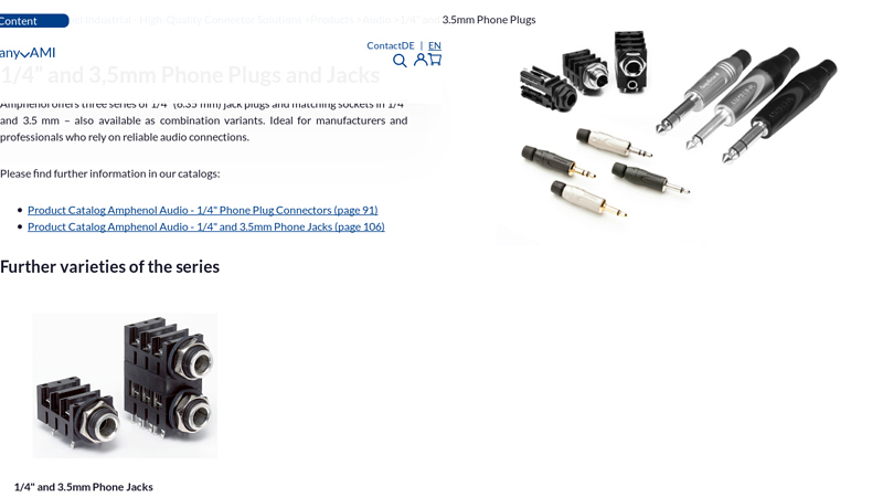 1/4” and 3.5mm Phone Plugs