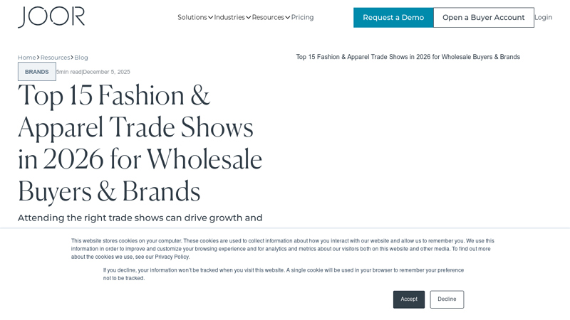 15 Top Fashion & Apparel Trade Shows to Attend in 2026