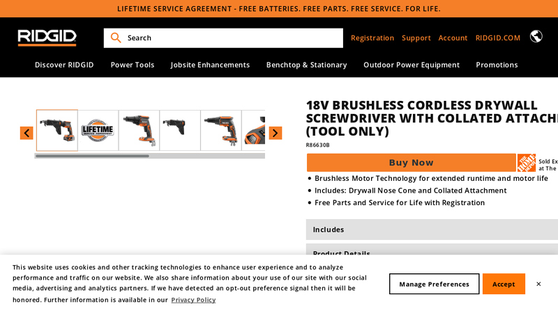 18V Brushless Cordless Drywall Screwdriver with Collated ...