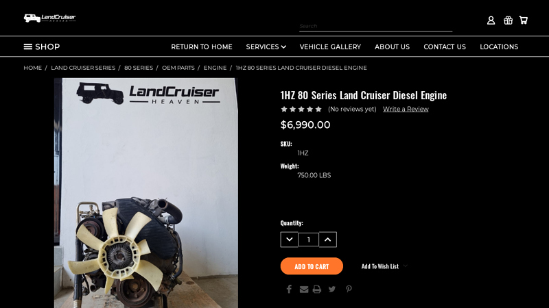 1HZ 80 Series Land Cruiser Diesel Engine