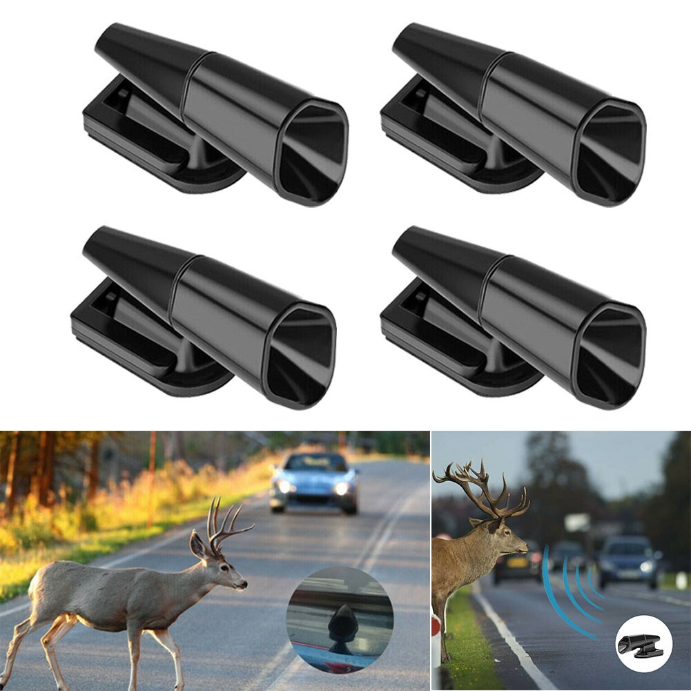 2 Pcs Black Ultrasonic Car Alert Whistle Warning Animal Deer ...