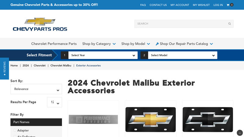2024 Chevrolet Malibu Exterior Accessories