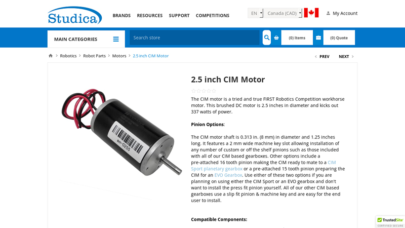 2.5 inch CIM Motor