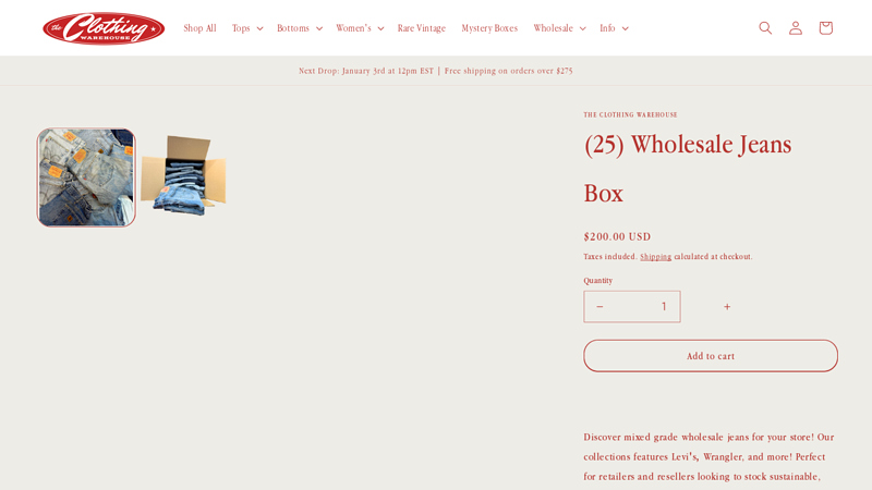 (25) Wholesale Jeans Box