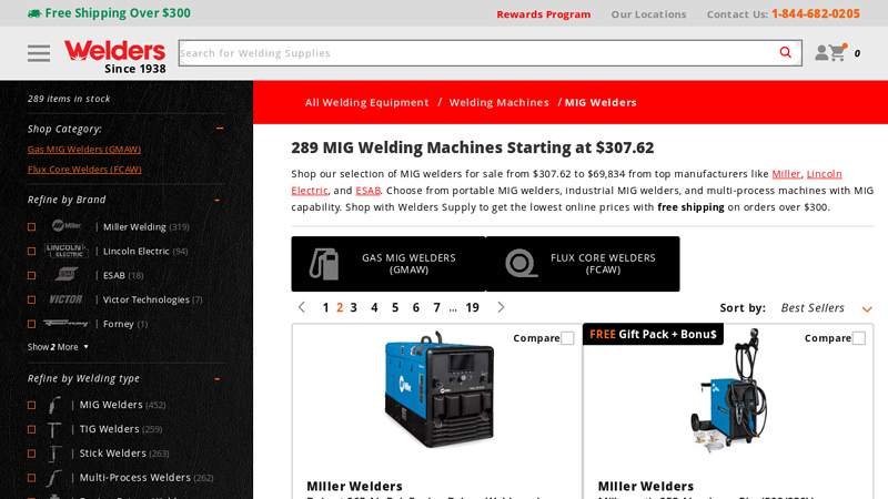 289 MIG Welding Machines for sale from $307.62