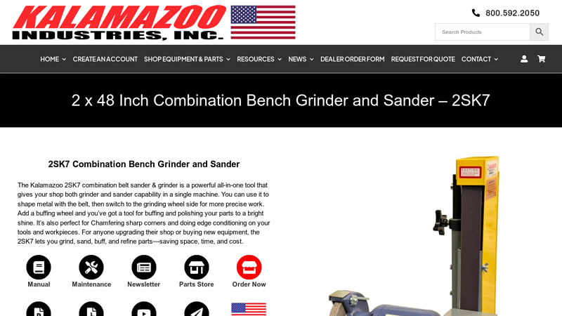 2SK7 Combination Bench Grinder and Sander
