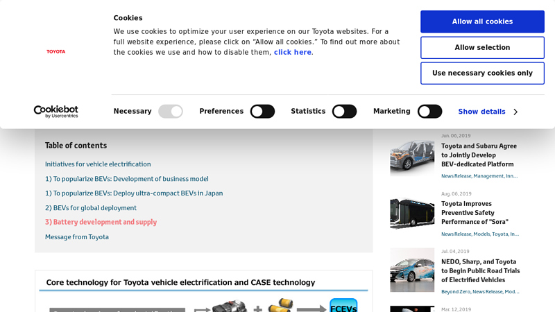 3) Battery development and supply