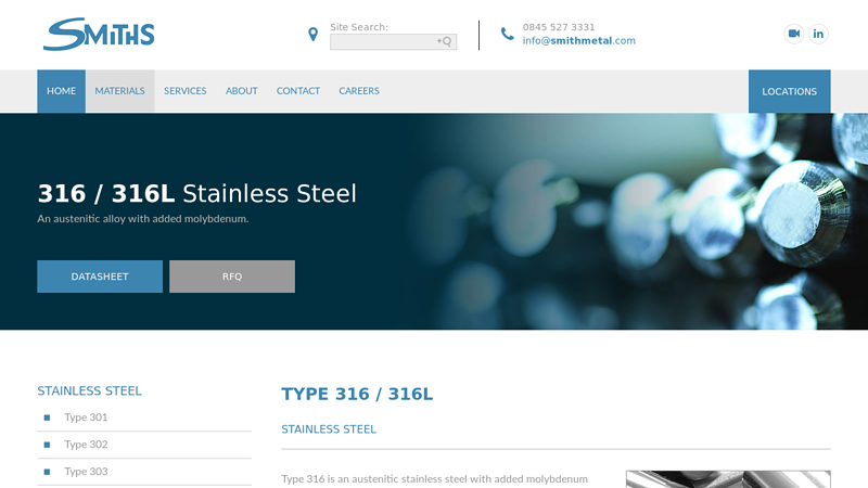 316 / 316L Stainless Steel