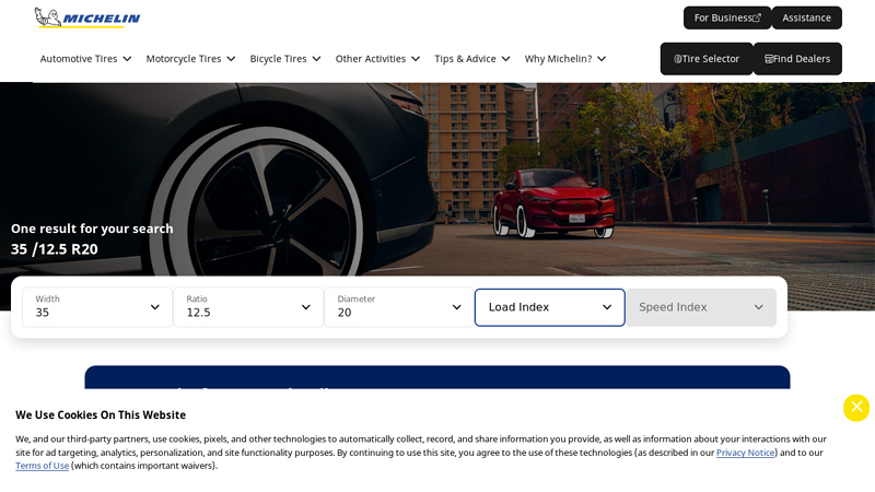 35 / 12.5 R20 - Car Tire Size & Dimension