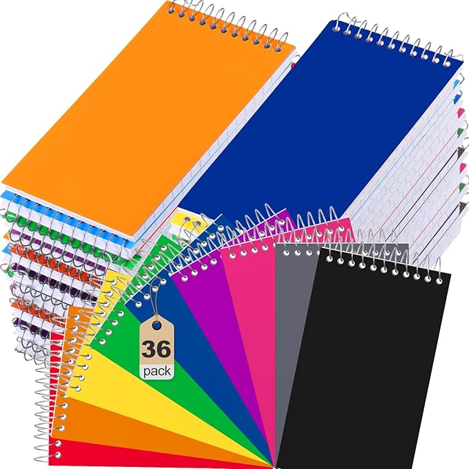 36 Pcs Small Pocket Notebooks 3 x 5 Inch Mini Memo Spiral ...