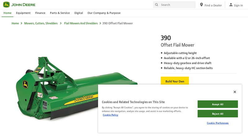 390 Offset Flail Mower