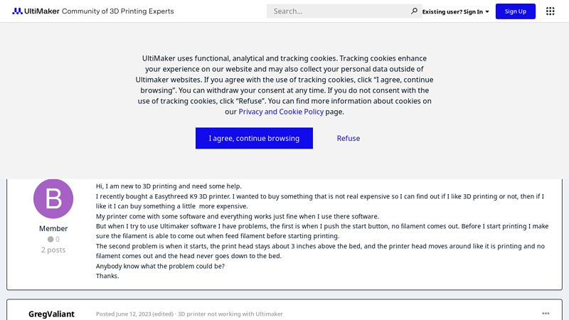 3D printer not working with Ultimaker