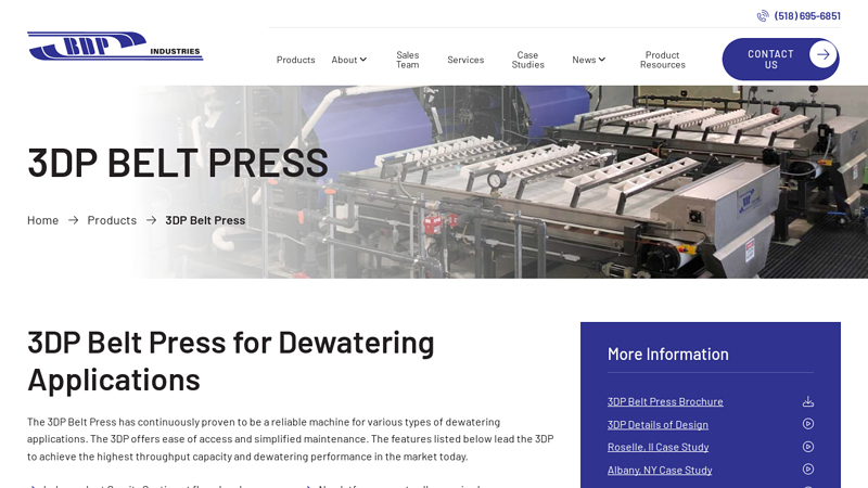 3DP Model Belt Press Dewatering Equipment