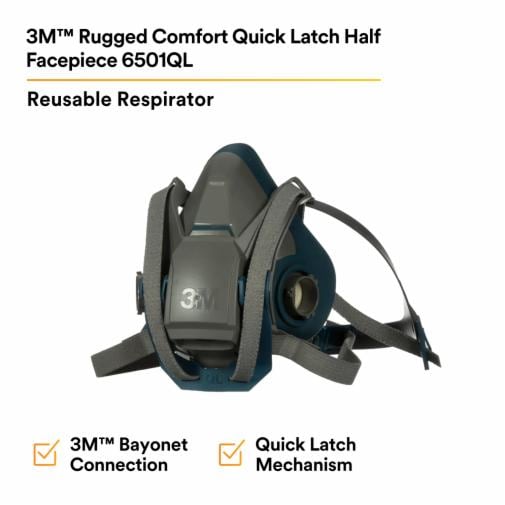 3M™ Rugged Comfort Quick Latch Half Facepiece Reusable ...