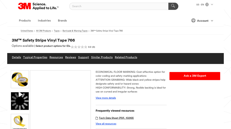 3M™ Safety Stripe Vinyl Tape 766