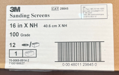 3M Sanding Screen 29845, 100 Grit, 16 in. x NH