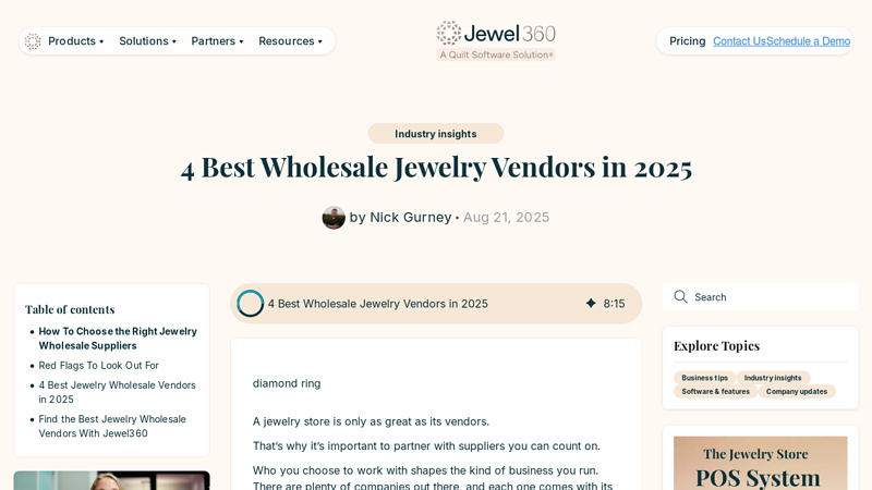 4 Best Wholesale Jewelry Vendors in 2025