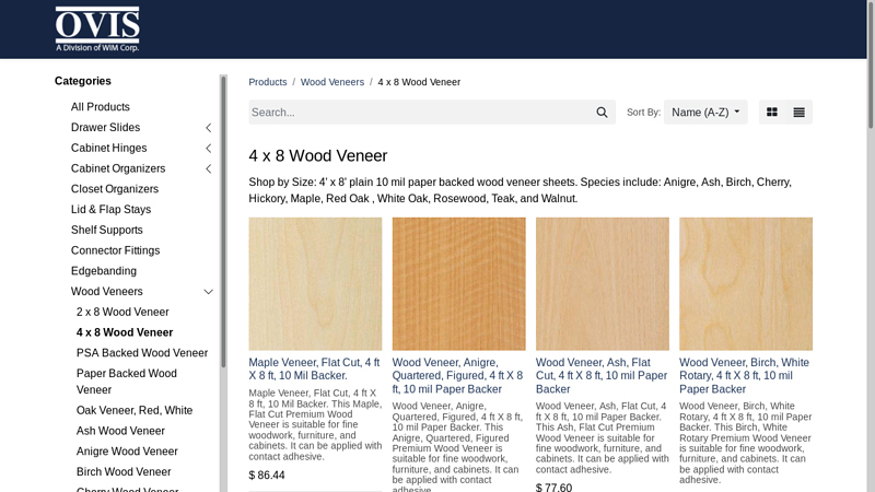 4x8 Wood Veneer Sheets
