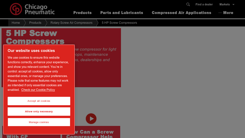 5 HP Screw Compressors