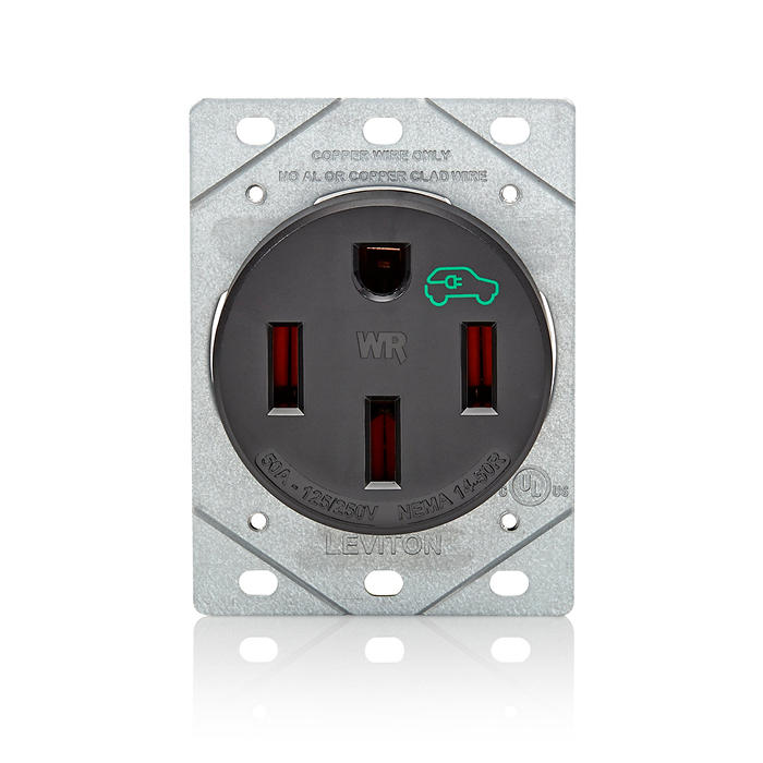 50 Amp EV Charging Receptacle/Outlet, Heavy Duty