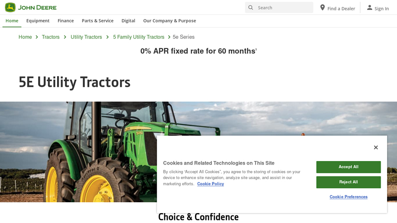 5E Series Utility Tractors