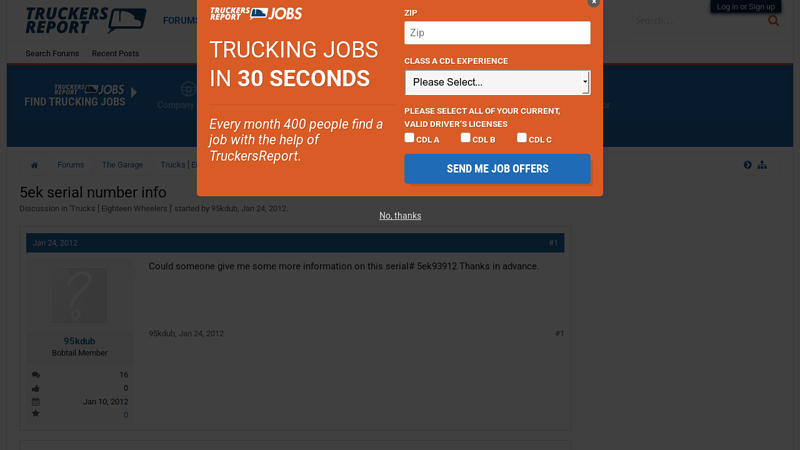 5ek serial number info