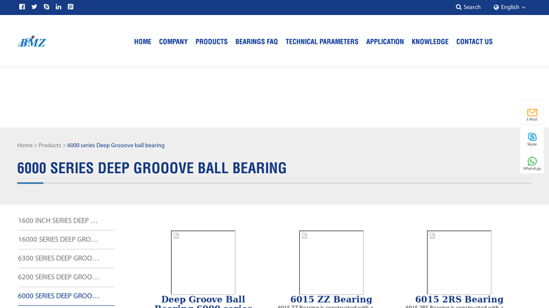 6000 series Deep Grooove ball bearing