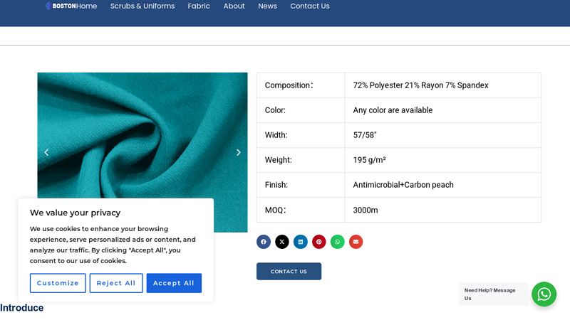 72% polyester21% rayon7% spandex