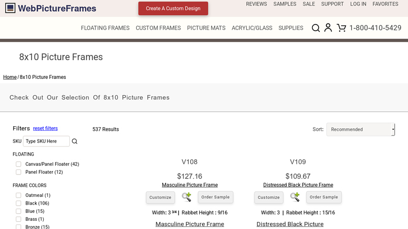 8x10 Picture Frames