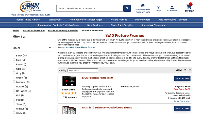 8x10 Picture Frames – Bulk Orders