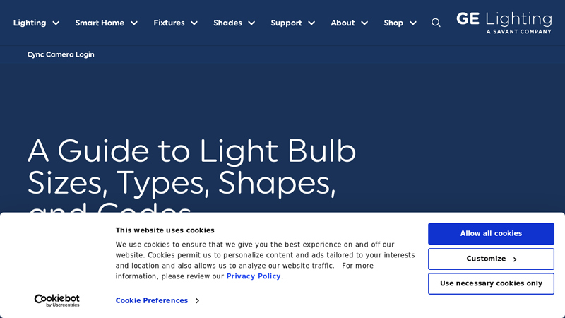 A Guide to Light Bulb Sizes, Types, Shapes, and Codes.