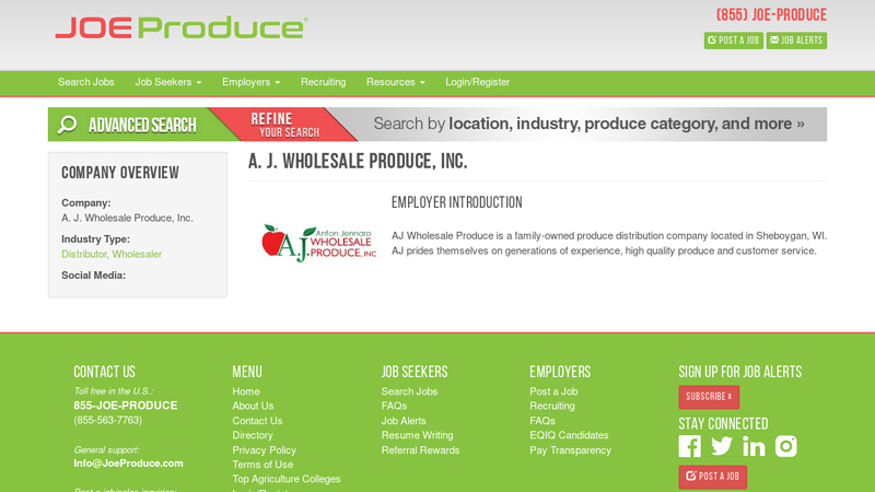 A. J. Wholesale Produce, Inc.