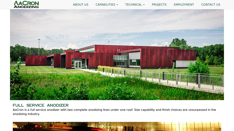 AaCron Aluminum Anodizing Homepage