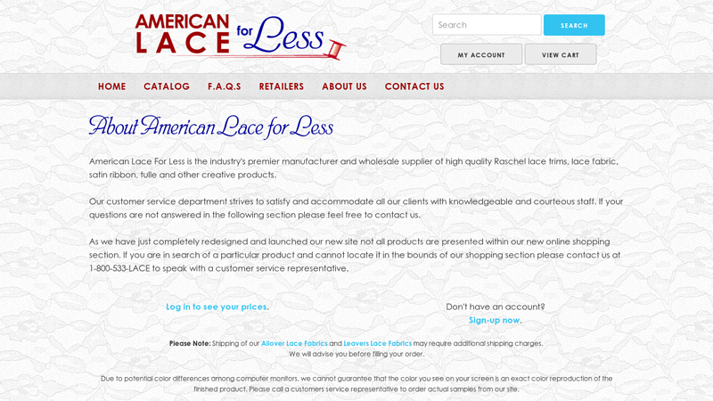 About American Lace for Less