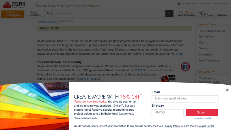 About Delphi Stained Glass