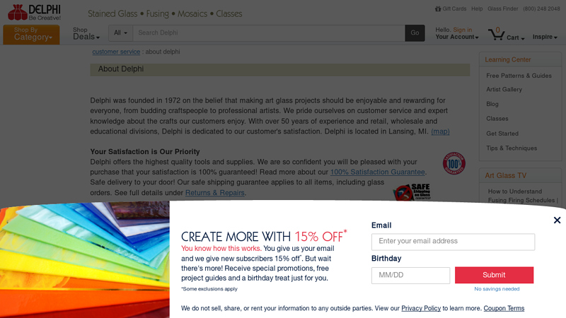 About Delphi Stained Glass