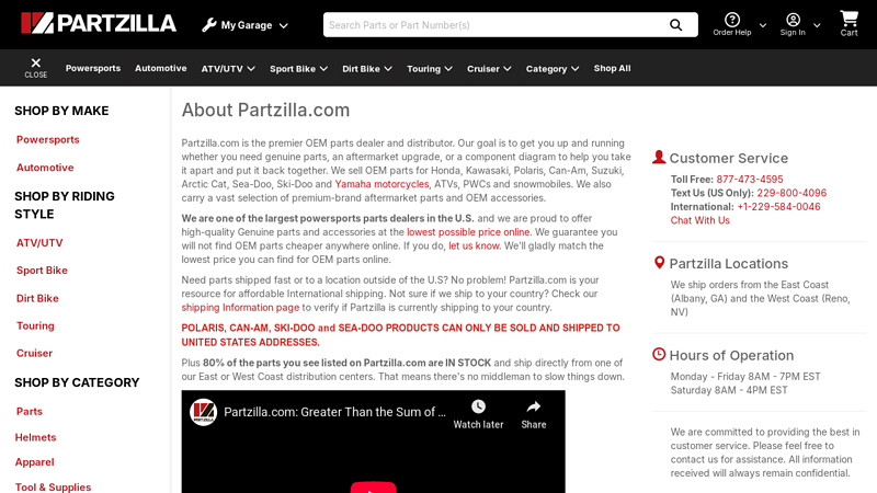 About Partzilla.com
