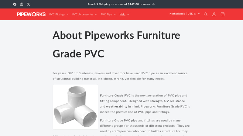 About Pipeworks Furniture Grade PVC