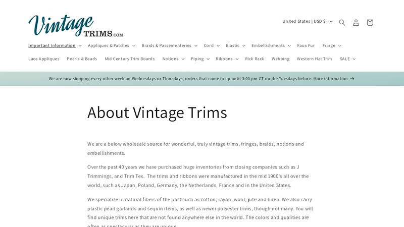 About Vintage Trims