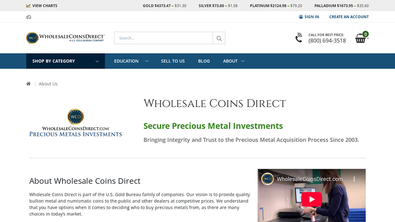 About Wholesale Coins Direct