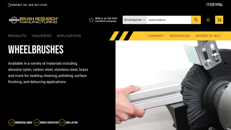 Abrasive nylon wheel brushes are ...