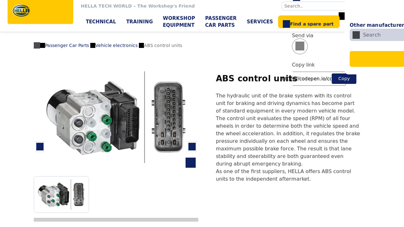 ABS control units