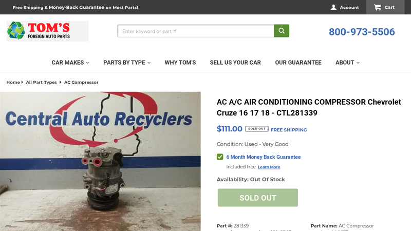 AC A/C AIR CONDITIONING COMPRESSOR Chevrolet Cruze 16 17 ...