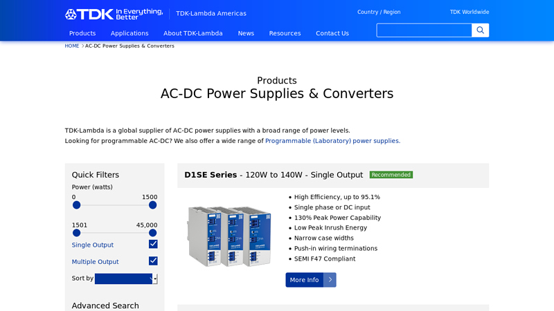 AC DC Power Supplies & Converters