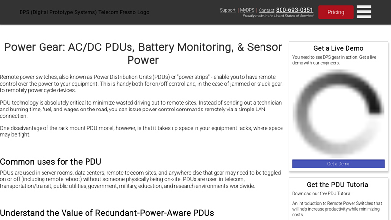 AC/DC PDUs, Battery Monitoring, & Sensor Power