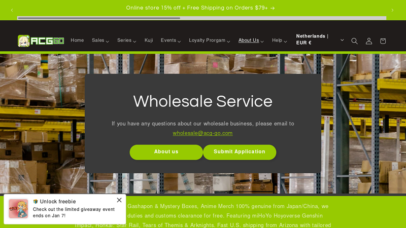 ACG Go Anime Wholesale Licensed Distributor Official Products U.S.