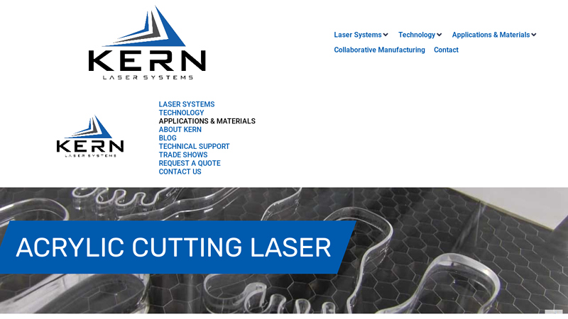 Acrylic cutting and engraving laser systems